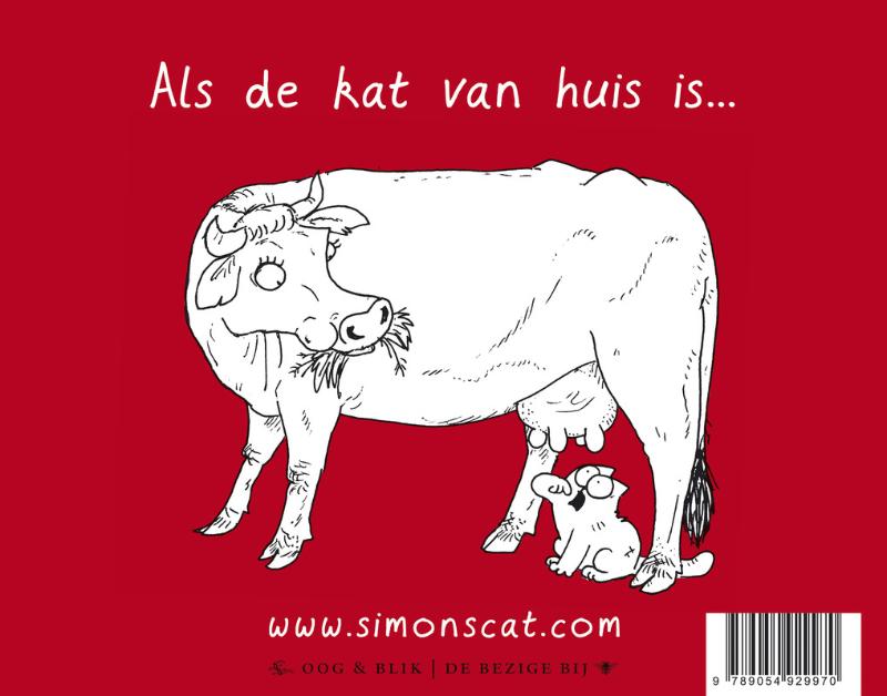 Achterkant van Simon's Cat trekt eropuit