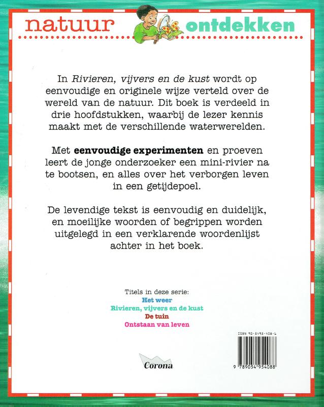 Achterkant van Rivieren, vijvers en de kust