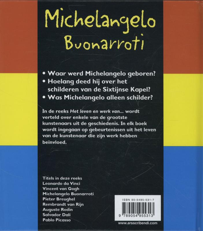 Achterkant van Michelangelo, Buonarotti