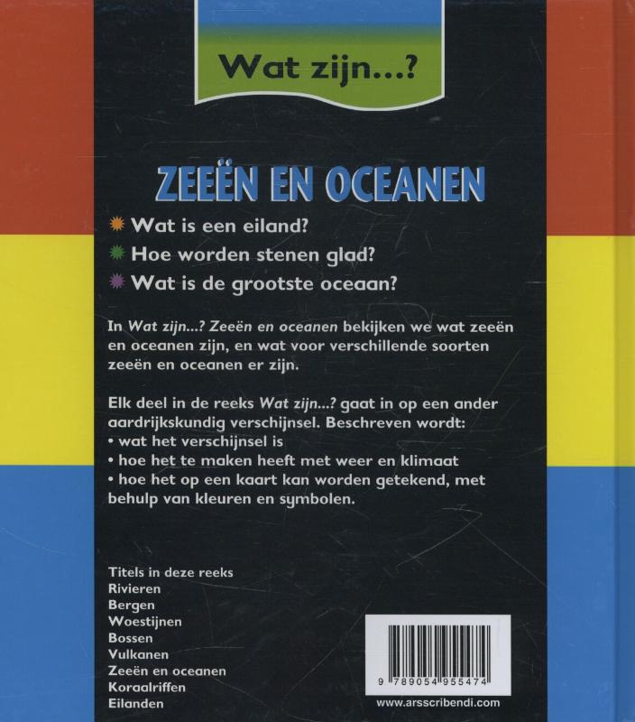 Achterkant van Zeeen & oceanen