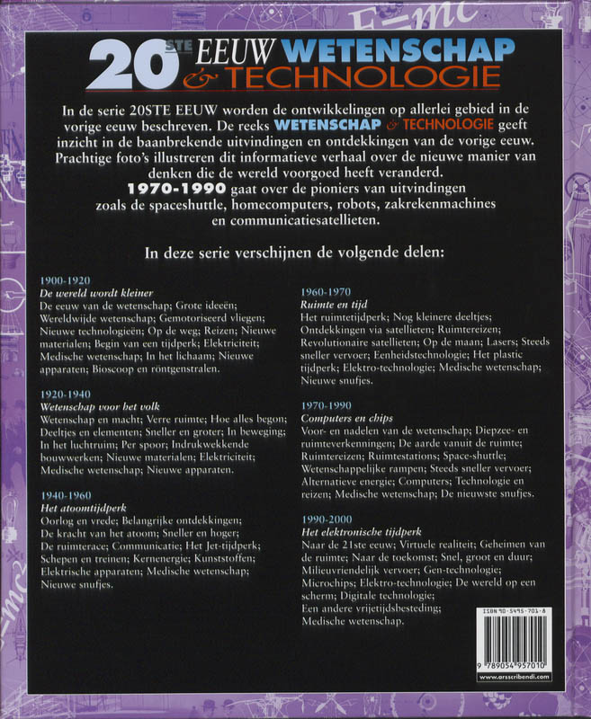 Achterkant van 1970-90 Computers en chips