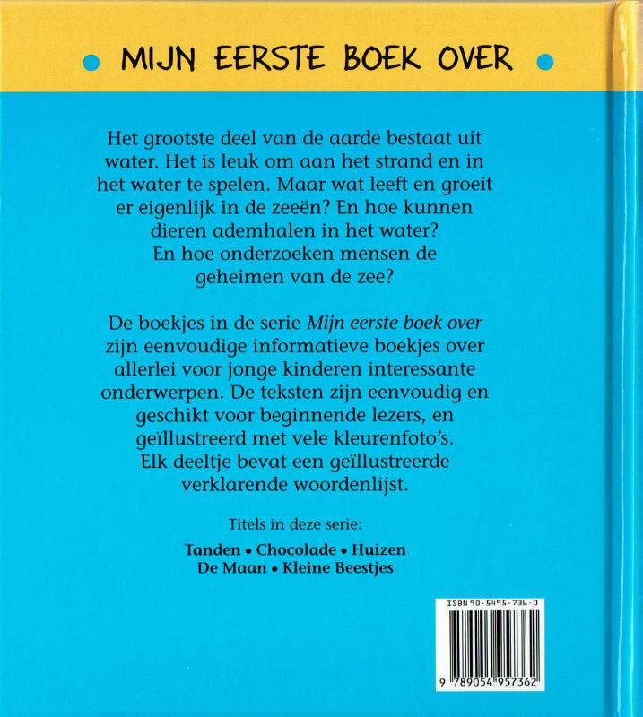 Achterkant van Mijn eerste boek over de zee