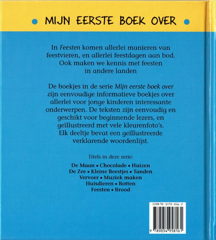 Achterkant van Mijn eerste boek over feesten