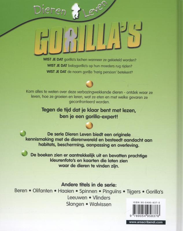 Achterkant van Gorilla's