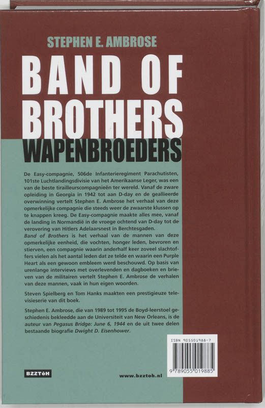 Achterkant van Band of Brothers