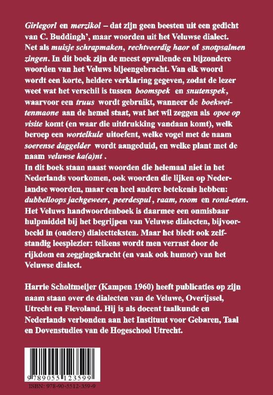 Achterkant van Veluws handwoordenboek