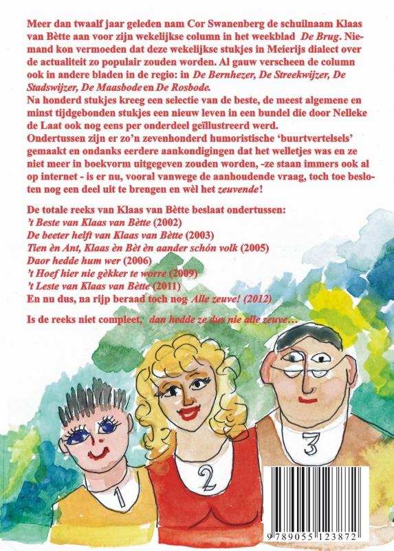 Achterkant van Alle zeuve
