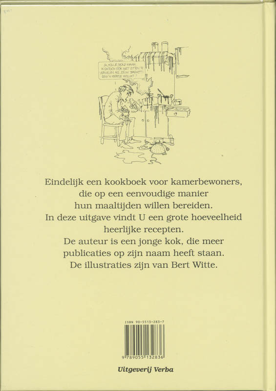 Achterkant van Eenvoudig kookboek voor kamerbewoners
