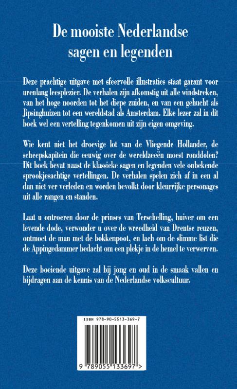 Achterkant van De mooiste Nederlandse sagen en legenden