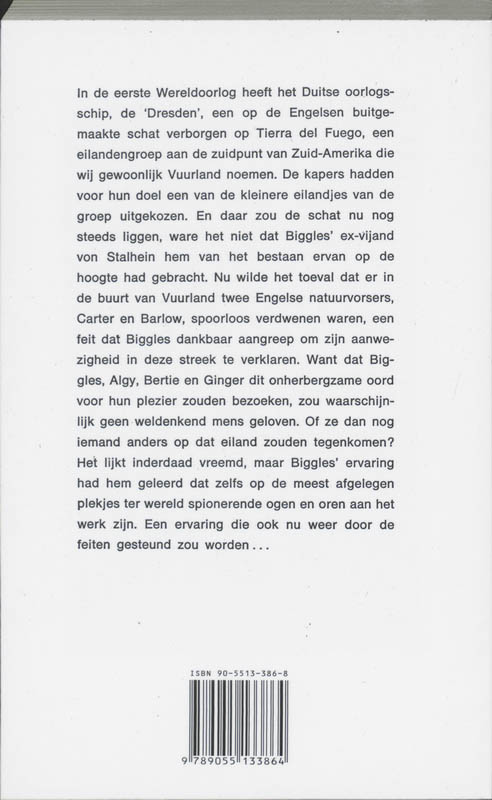 Achterkant van Biggles en de verborgen schat