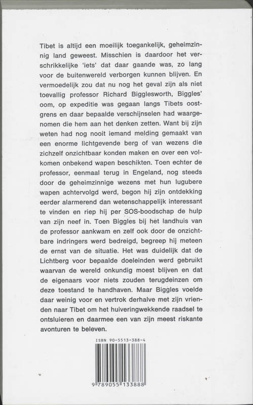 Achterkant van Biggles vliegt naar Tibet