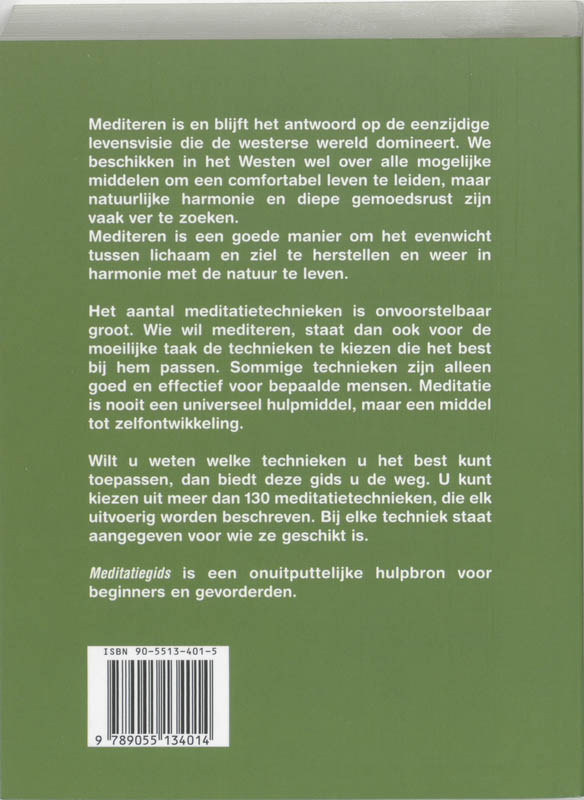 Achterkant van Meditatiegids