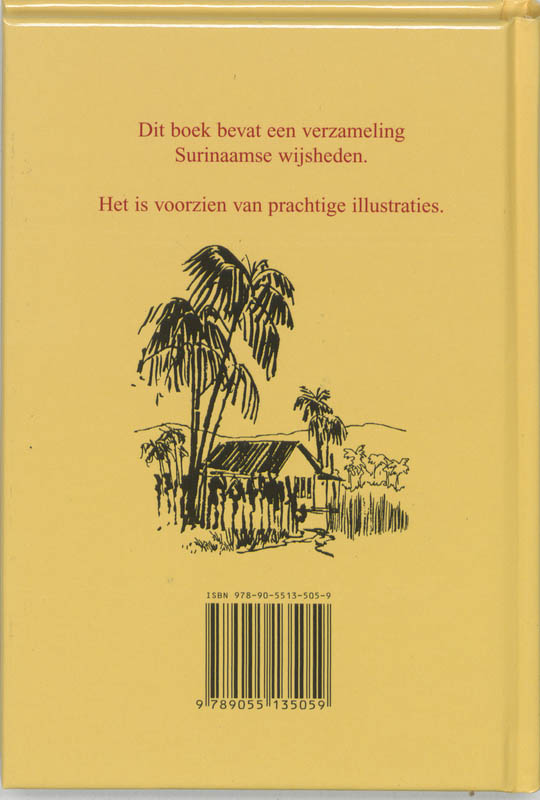 Achterkant van Surinaamse wijsheden