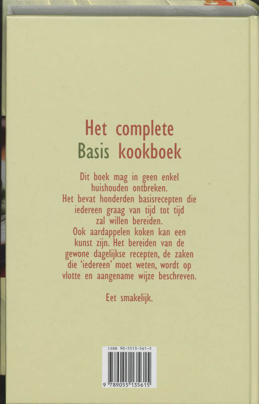 Achterkant van Het complete basiskookboek