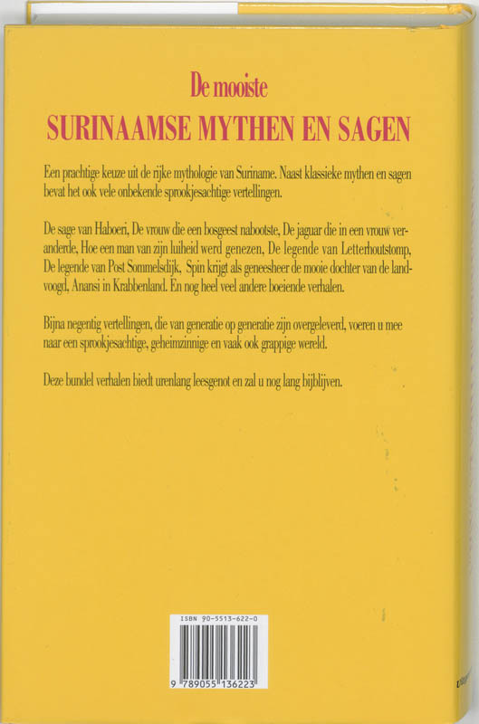 Achterkant van De mooiste Surinaamse mythen en sagen