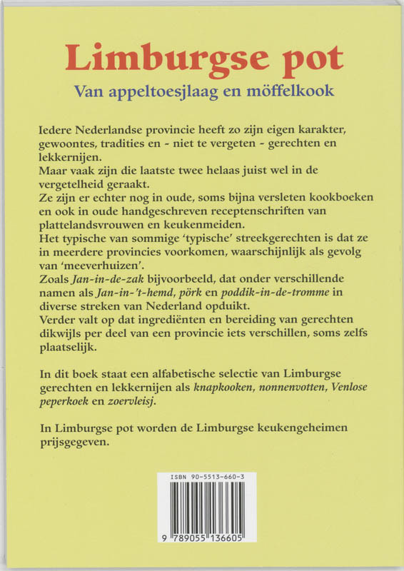 Achterkant van Limburgse Pot