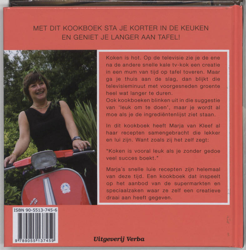Achterkant van De luie huisvrouw
