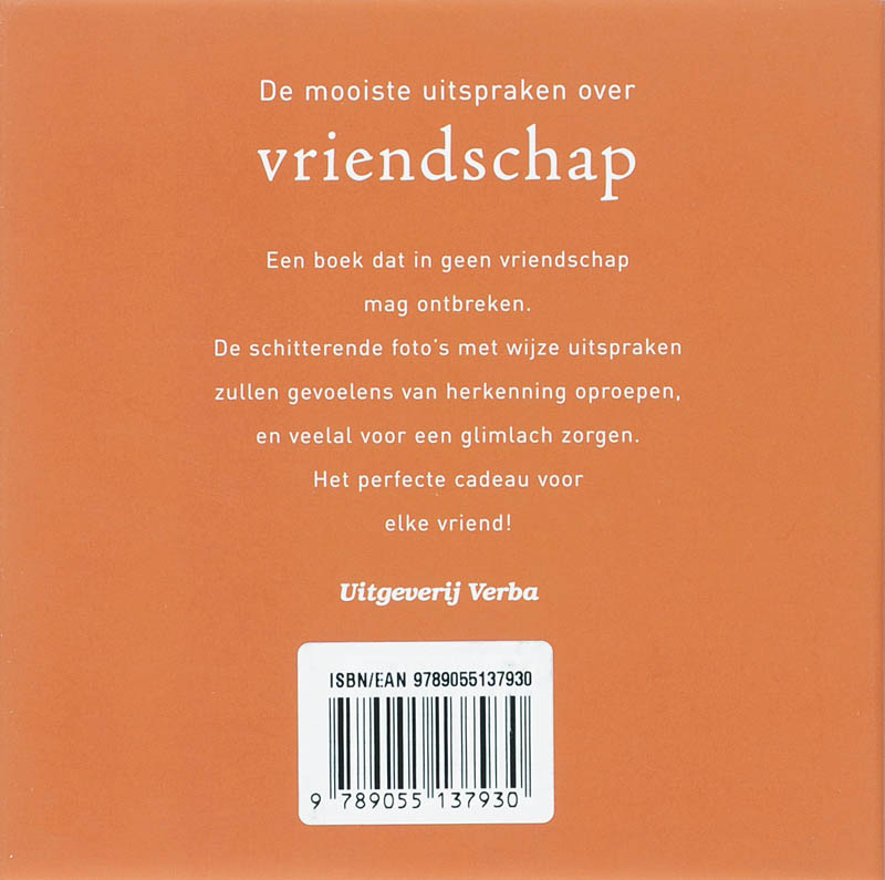 Achterkant van De mooiste uitspraken over vriendschap