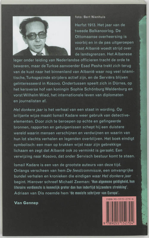 Achterkant van Het donkere jaar