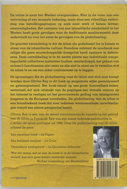 Achterkant van De globalisering van de islam