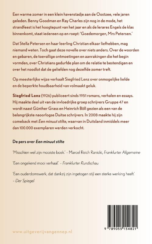Achterkant van Een minuut stilte