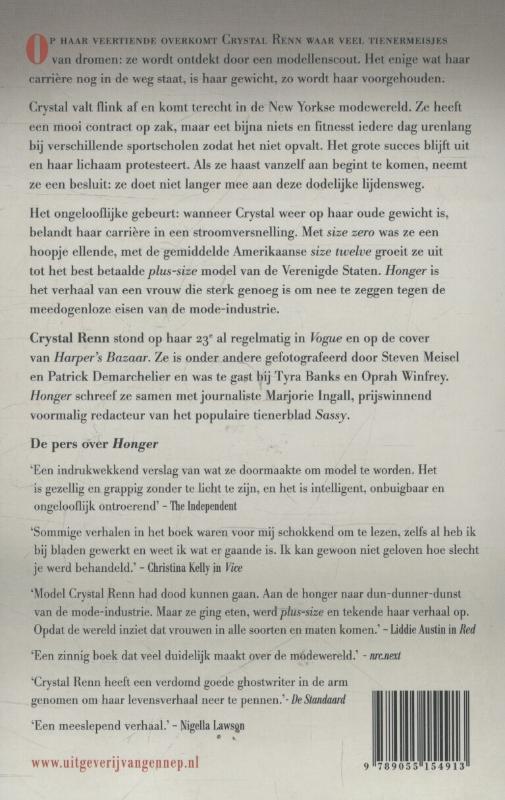 Achterkant van Honger