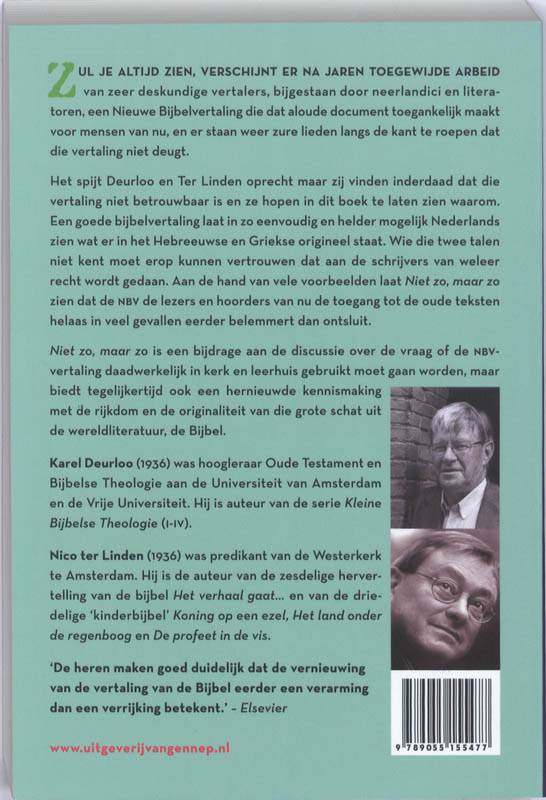 Achterkant van Niet zo. maar zo