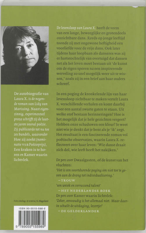Achterkant van De autobiografie van Laura X
