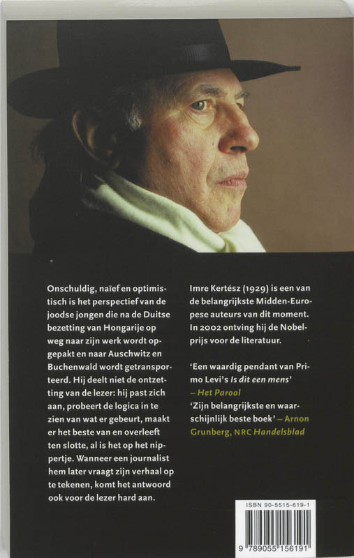 Achterkant van Onbepaald door het lot