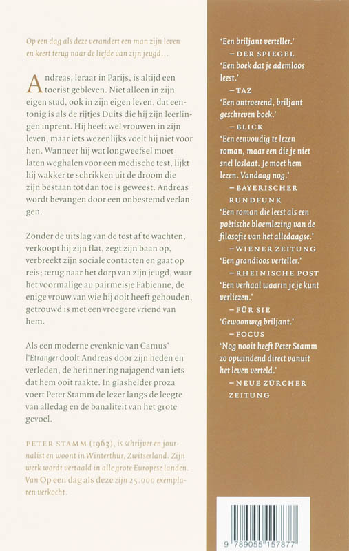 Achterkant van Op een dag als deze