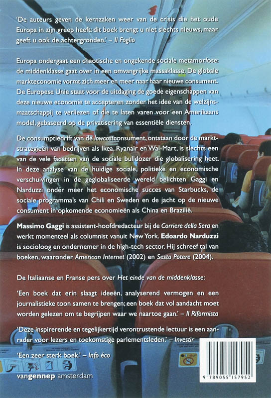 Achterkant van Het einde van de middenklasse