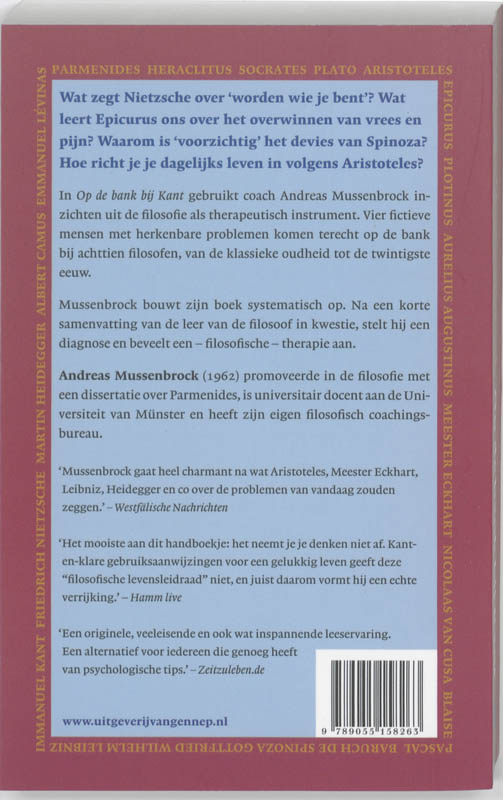 Achterkant van Op de bank bij Kant