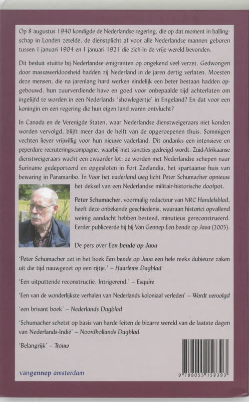Achterkant van Voor het vaderland weg