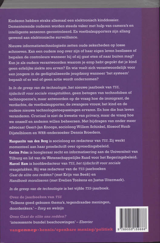 Achterkant van In de greep van de technologie