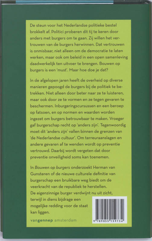 Achterkant van Bouwen op burgers