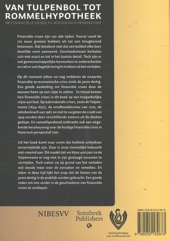 Achterkant van Van tulpenbol tot rommerlhypotheek