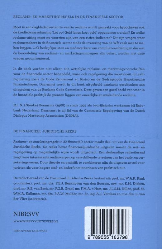 Achterkant van Financieel Juridische Reeks