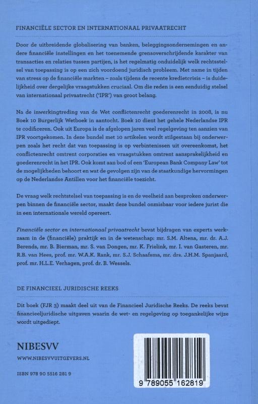 Achterkant van Financieel Juridische Reeks - 3