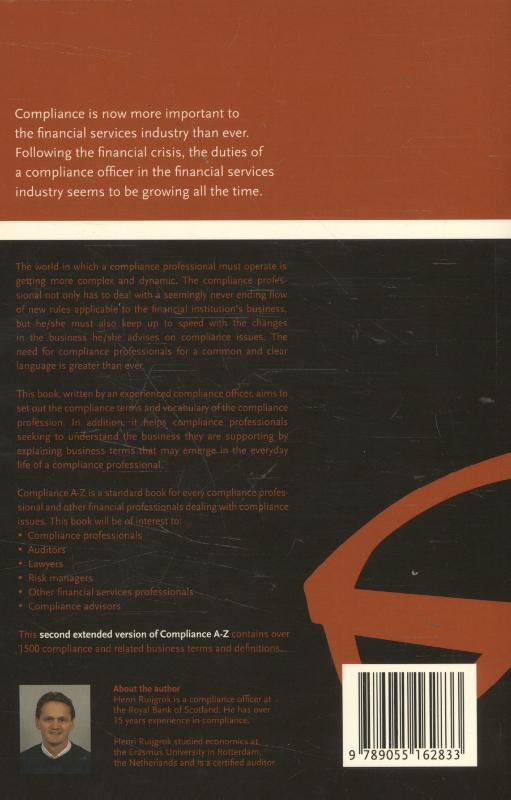Achterkant van Compliance van A-Z