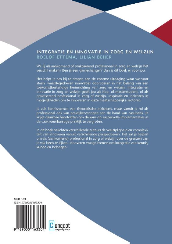 Achterkant van Integratie en innovatie in zorg en welzijn
