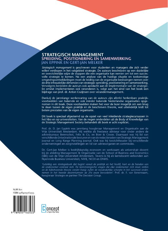 Achterkant van Strategisch management