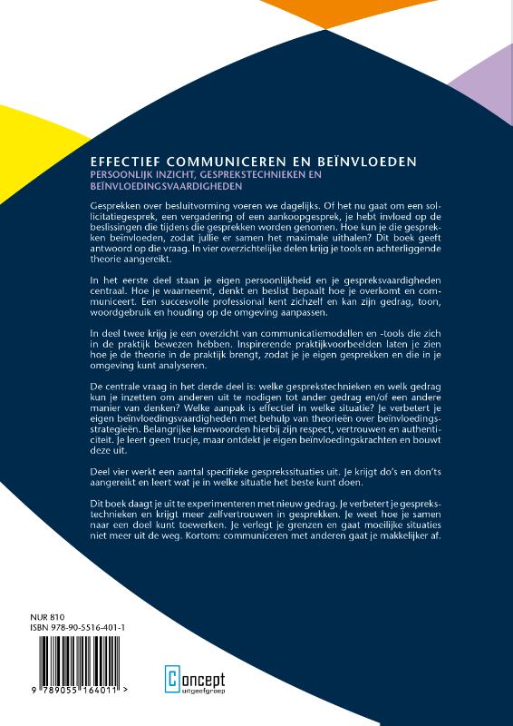 Achterkant van Effectief communiceren en beïnvloeden