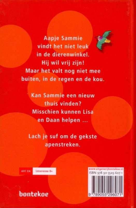 Achterkant van Aapje Sammie