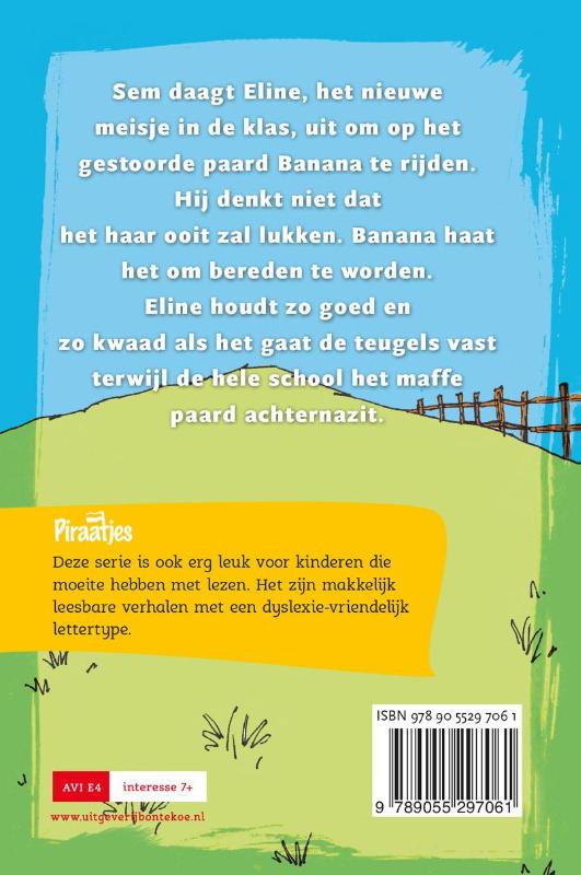 Achterkant van Banana het maffe paard