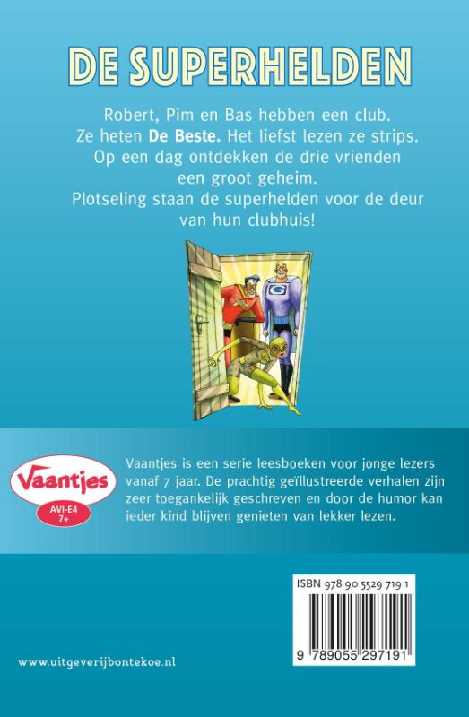 Achterkant van De superhelden