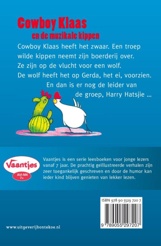 Achterkant van Cowboy Klaas en de muzikale kippen