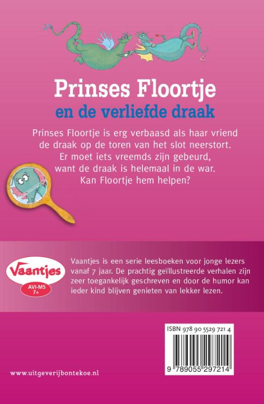 Achterkant van Prinses Floortje en de verliefde draak
