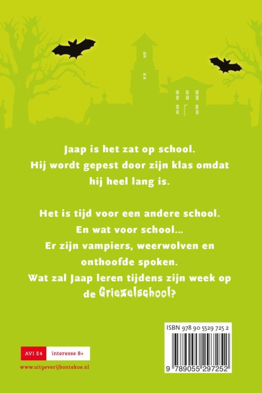 Achterkant van Een week op de griezelschool