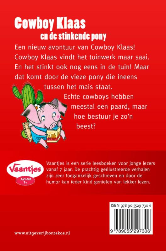 Achterkant van Cowboy Klaas en de stinkende pony