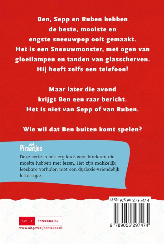 Achterkant van Het Sneeuwmonster